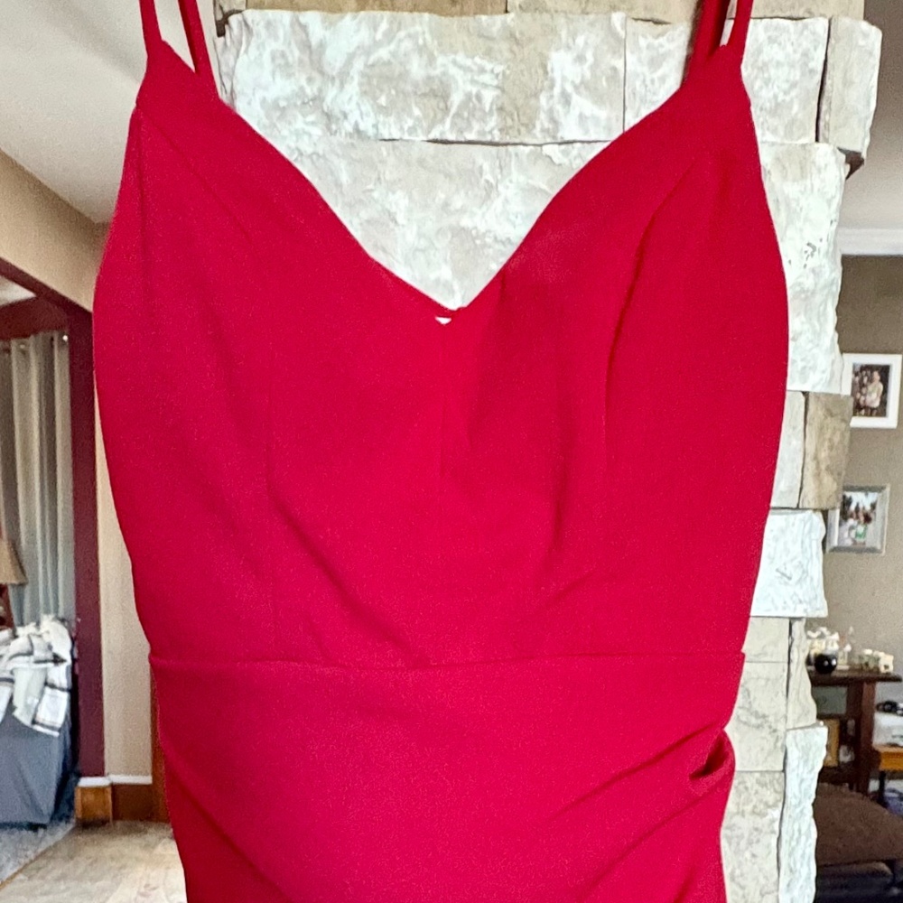 Red semi formal teen dress